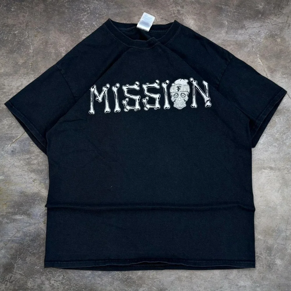 San Francisco Giants Mission Black Tee Adult Size Large MLB Sportswear Y2K VTG